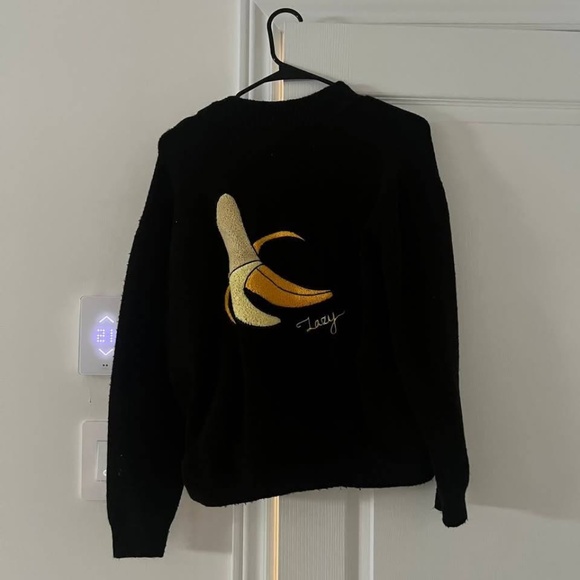 Lazy Oaf Peeling Fine Cardigan Banana Sweater S - Picture 3 of 6